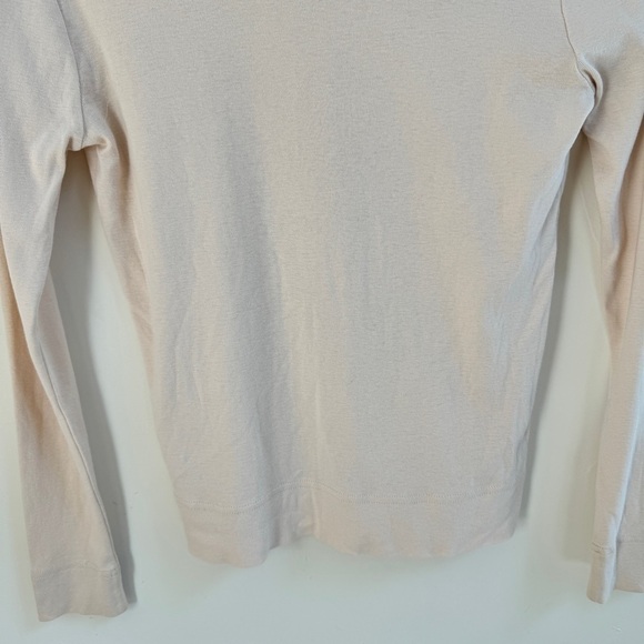 J Crew Light Beige Long Sleeve Ruffle Front Sequin Button Up Women Sz S Cardigan - Picture 9 of 14